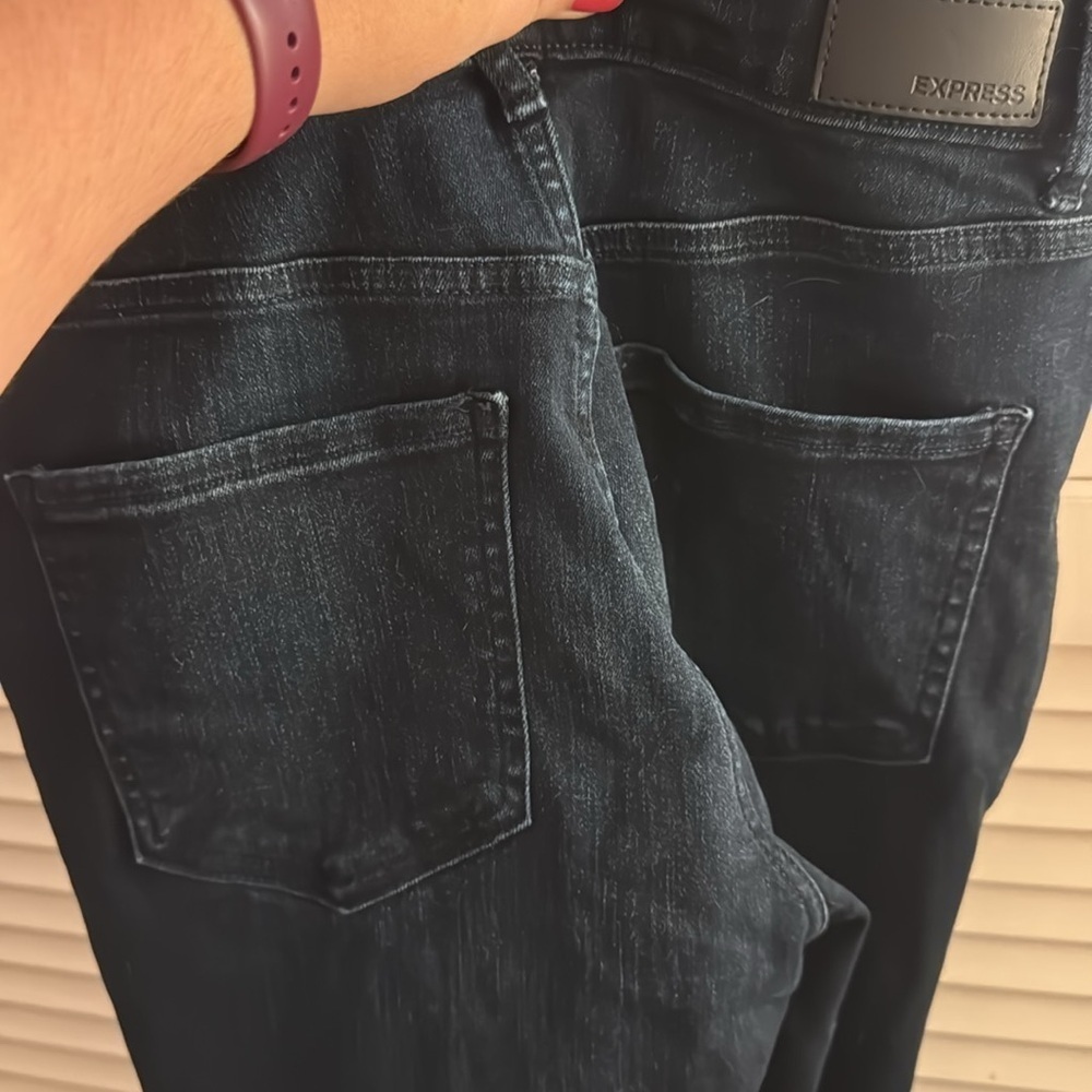 Express Women’s Dark Denim Perfect Skinny High Rise 8R  EUC - Picture 6 of 6
